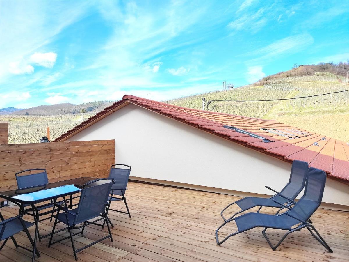 Ferienwohnung Vue Splendide Au Coeur Des Vignes Bergheim Exterior foto